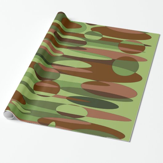 Papier Cadeau Vert militaire et Brown (Déroulé)