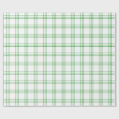 Papier Cadeau Vert moderne et blanc|Grand Motif| (Plat)