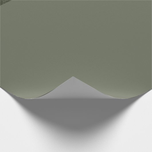 Papier cadeau vert Moss minimum - personnalisable (Coin)