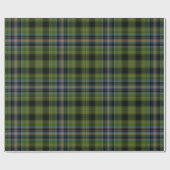 Papier Cadeau Vert noir bleu rouge étoile Tartan Plaid (Plat)