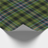Papier Cadeau Vert noir bleu rouge étoile Tartan Plaid (Coin)