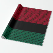 PAPIER CADEAU VERT NOIR ROUGE 7 JOURS DE KWANZAA (Déroulé)