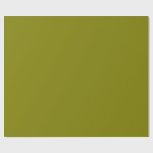 Papier Cadeau Vert olive classique (Plat)