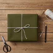 Papier cadeau vert olive foncé pour toutes occasio