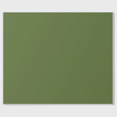Papier Cadeau Vert olive moderne minimaliste (Plat)