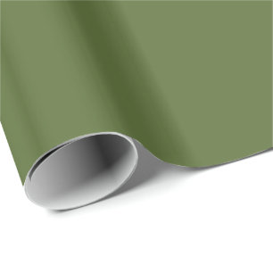 Papier Cadeau Vert olive uni