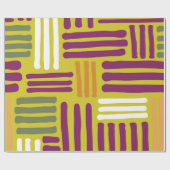 Papier Cadeau Vert orange violet (Plat)