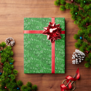 Papier Cadeau Vert Paisley Cute Simple