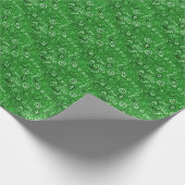 Papier Cadeau Vert Paisley Cute Simple (Coin)
