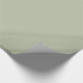 Papier Cadeau Vert pâle pâle Élégant Neutre Couleur solide (Coin)