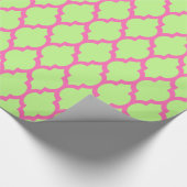 Papier Cadeau Vert pistache rose chaud marocain #4 (Coin)
