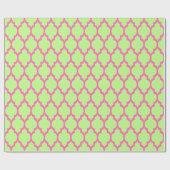 Papier Cadeau Vert pistache rose chaud marocain #4 (Plat)