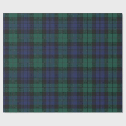 Papier Cadeau Vert Plaid À damiers classique rustique Tartan (Plat)