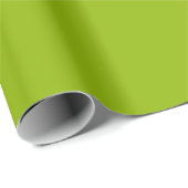 Papier Cadeau Vert Pomme Uni | Classique | Élégant (Coin rond)