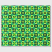 Papier Cadeau Vert rétro lumineux (Plat)