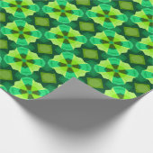 Papier Cadeau Vert rétro lumineux (Coin)