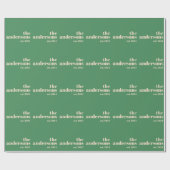 Papier Cadeau Vert rétro minimaliste moderne (Plat)