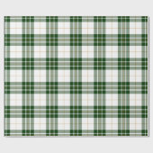 Papier Cadeau Vert rétro Noël Nouvel An Tartan Plaid Blanc (Plat)