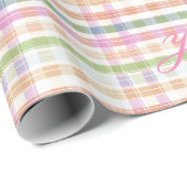 Papier Cadeau Vert rose et bleu (Coin rond)