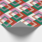 Papier Cadeau Vert rose rouge (Coin)