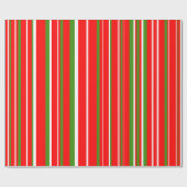 Papier Cadeau Vert, Rouge, Blanc Code-Barres Fête de Noël (Plat)