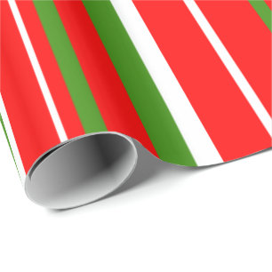 Papier Cadeau Vert, Rouge, Blanc Code-Barres Fête de Noël