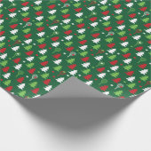 Papier Cadeau 💚 vert 💔 🤍, rouge, blanc tennis Noël (Coin)