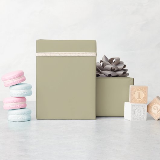 Papier Cadeau Vert sage (Baby Shower)