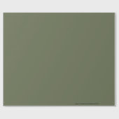 Papier Cadeau Vert Sage foncé Élégant Neutre Solide Couleur Prof (Plat)