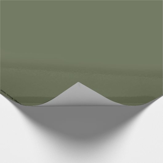 Papier Cadeau Vert Sage foncé Élégant Neutre Solide Couleur Prof (Coin)