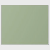 Papier Cadeau Vert Sage moderne Couleur uni (Plat)