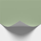 Papier Cadeau Vert Sage moderne Couleur uni (Coin)
