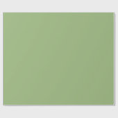 Papier Cadeau Vert sauge uni solide (Plat)