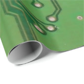 Papier Cadeau Vert sur la carte verte (Coin rond)