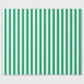 Papier Cadeau Vert trèfle/Rayure blanche (Plat)