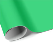 Papier Cadeau Vert Tropical Uni | Classique | Élégant (Coin rond)