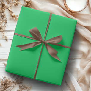 Papier Cadeau Vert Tropical Uni   Classique   Élégant