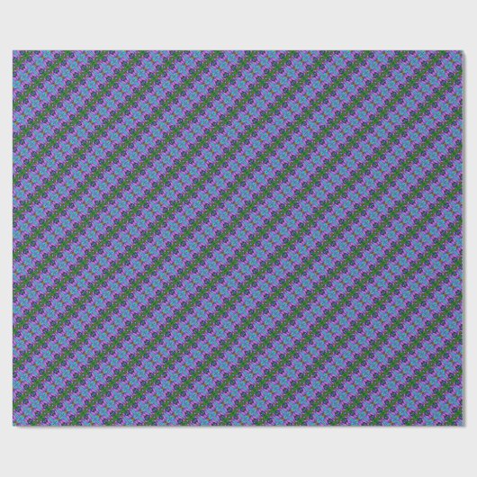 Papier Cadeau Vert turquoise violet Design abstrait (Plat)