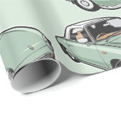 Papier Cadeau Vert vert de Nissan Figaro (Coin rond)