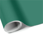 Papier Cadeau Vert viridien solide (Coin rond)