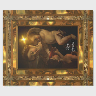 Papier Cadeau Verticale brillante douce de Noël de Jésus de b