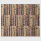 Papier Cadeau Very Old Banded Book Spines (Plat)