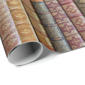 Papier Cadeau Very Old Banded Book Spines (Coin rond)