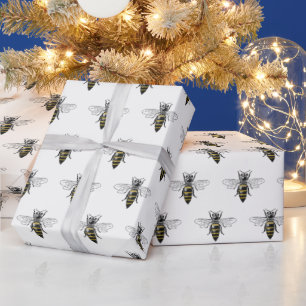 Papier Cadeau Veste de blason vintage abeille prépa #2 Blason C