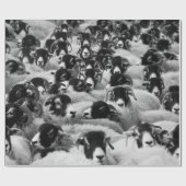 Papier Cadeau Vestige noir et blanc (Plat)