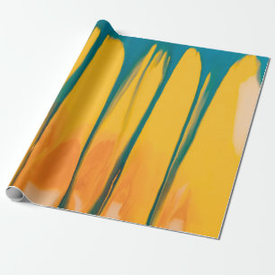PAPIER CADEAU VÊTEMENT JAUNE ET BLEU