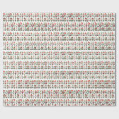 Papier Cadeau Vêtements de Noël de Gnomes (Plat)