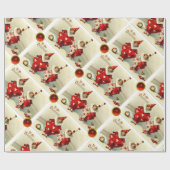 PAPIER CADEAU VÊTEMENTS D'ENFANT VALENTINE AVEC GEMMES ROUGES EN (Plat)