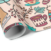 Papier Cadeau Vêtements d'hiver (Coin rond)