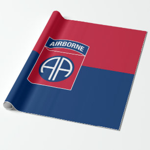 Papier Cadeau Vétéran militaire du drapeau de la 82e division aé